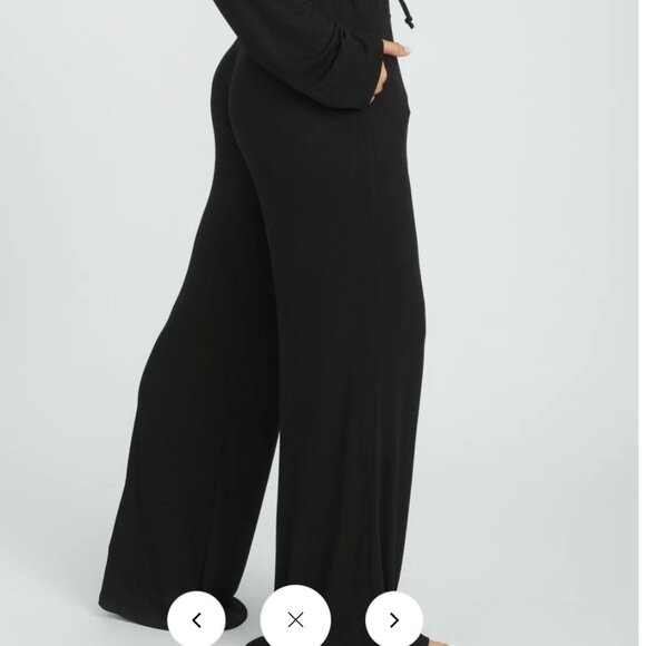 Riot Swim Rory Wide Leg Pant in Black - Picture 3 of 5
